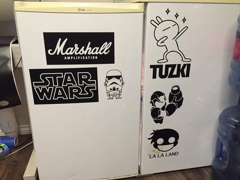 Vinyl-cut designs created as one of Jenkin Lee's side projects